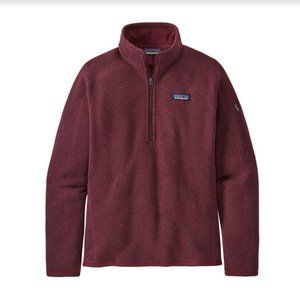 Patagonia Women's Better Sweater 1/4 Zip Fleece Size Large Crimson Burgundy Red